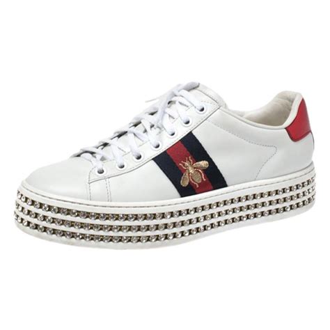 gucci white studded sneakers|sneakers gucci donna firmate.